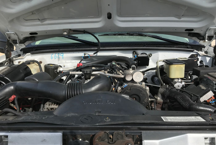 2002 Chevy C3500 HD Stakebed  - Engine Compartment