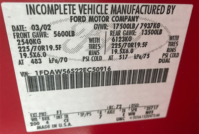 2002 Ford F-550 Brush/Rescue Truck - Federal Label