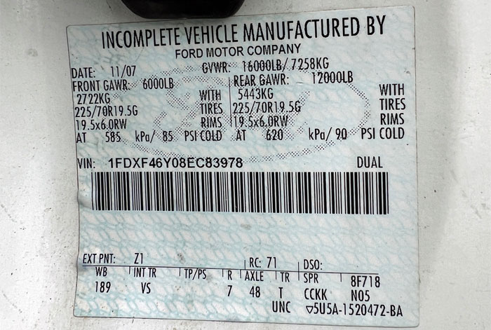 2008 Ford F-450 14' Stakebed - Federal Label