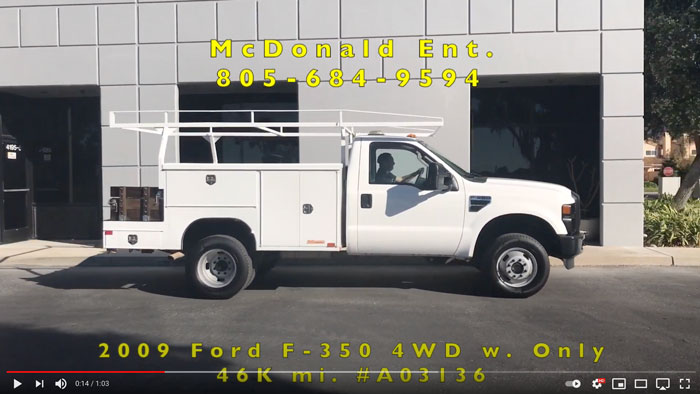 2009 Ford F-350 4 x 4 UtilityTruck w/ Only 46K. miles on YouTube