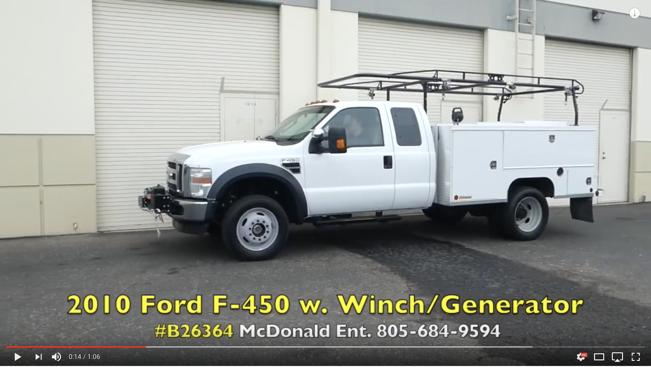 2010 Ford F-450 4 x 4 Service Truck w/ Crane & Air Compressor on YouTube