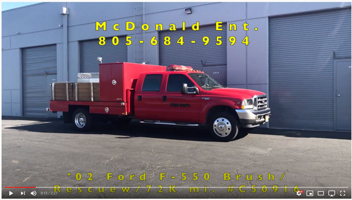 2002 Ford F-550 Crew Cab Brush/Rescue Truck w/ Only  72K on YouTube