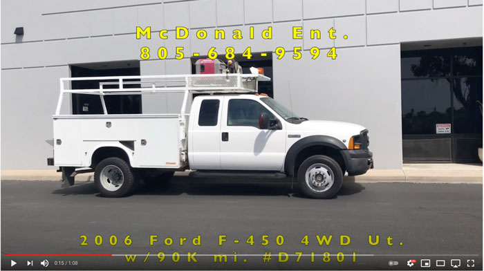 2006 Ford F-450 4 x 4 Utility Truck w/ 90K. miles on YouTube