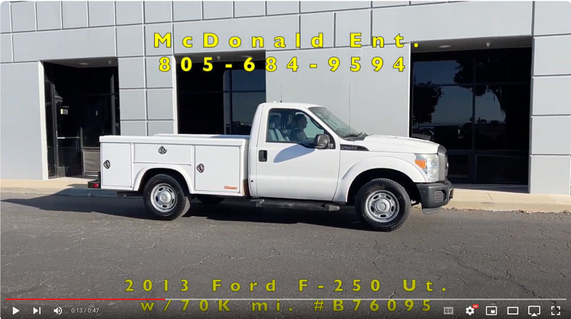 2013 Ford F-250 Utility Truck w/ 70K. miles on YouTube
