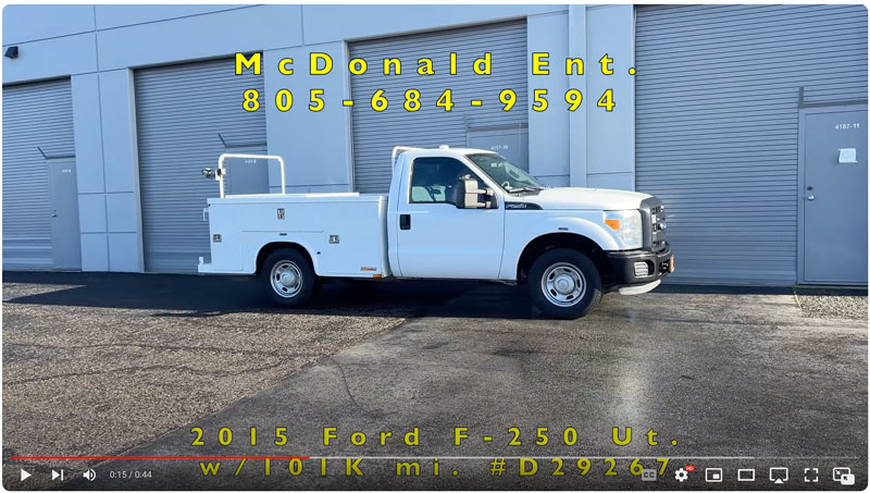 2015 Ford F-250  Utility Truck w/ 101K. miles on YouTube