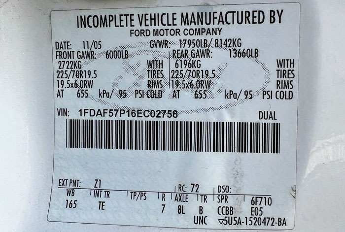2006 Ford F-450 4WD Dump  - Federal Label