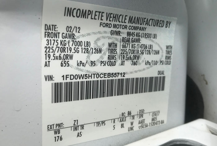 2012 Ford F-550 Crew Cab 4WD 6.7L Power Stroke Diesel - Federal Label