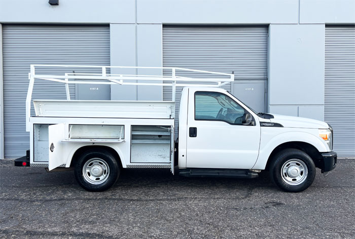 2013 Ford F-250 Utility Truck - Boxes - Passenger Side