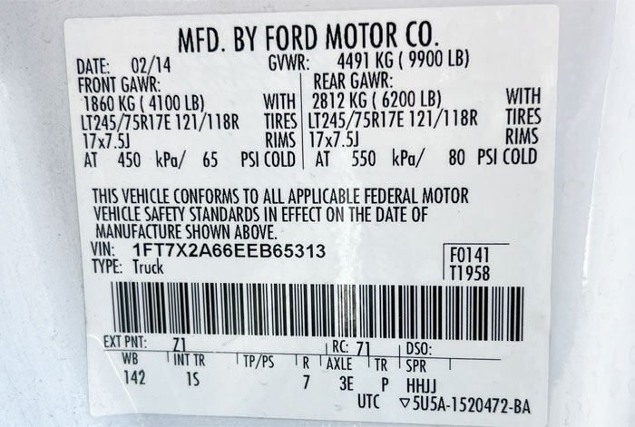 2014 Ford F-250 Super Cab Utility - Federal Label