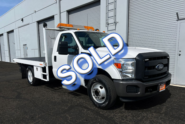 2012 Ford F-350 10' Flatbed with/ 45K & Tuckaway Liftgate 