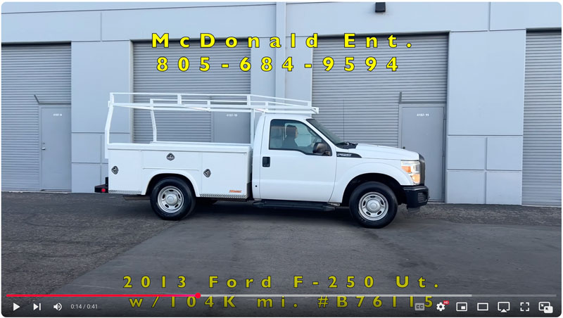 2013 Ford F-250  Utility Truck w/ 104K. miles on YouTube
