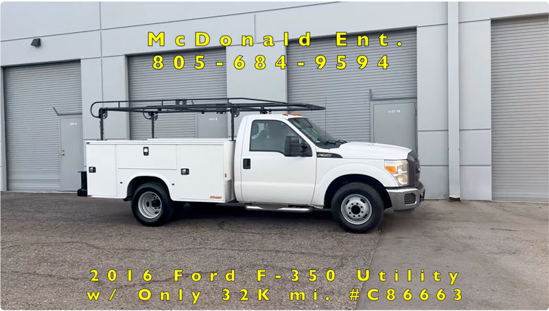 2016 Ford F-350 Utility w/ 32K on YouTube